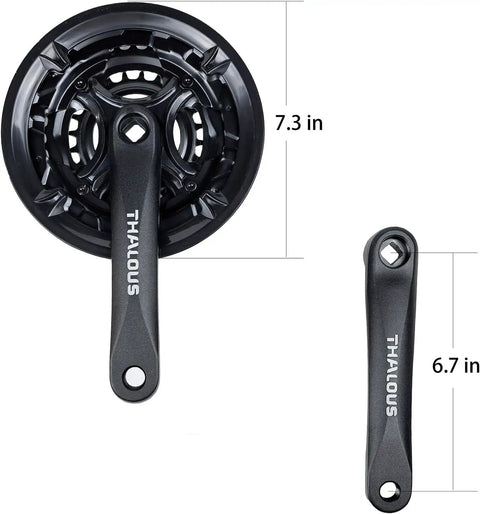Beefy Universal Square Crank Set 42 34 24T For Mountain Bikes 170mm Arm 3x6 3x7 3x8 Speed Compatible Forged Aluminum 6061 T6