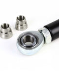 Heavy Duty Adjustable Panhard Bar For Camaro Firebird F Body Rear Suspension Tuning showing matte black dom steel and chromoly adapters.