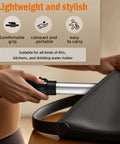 Hand operated drum pump with aluminum core for RV sinks, showcasing lightweight design and comfortable grip.
