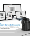 Hands Free 1D 2D Barcode Scanner With QR Reader Plug And Play For Desktop POS Systems Screen Scanning Supported Device
