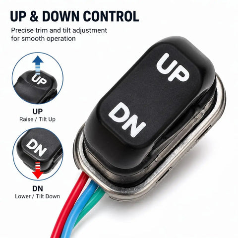 Outboard Trim Tilt Switch Replacement With Direct OEM Fit For Yamaha And Mercury Mariner Replaces 703 82563 02 00 shown