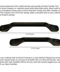 Black Built Tough Barn Door Handle For Sliding Doors And Cabinets Minimalist Modern Pull Knob With Thickened Hardware And Extended Screws 5.0 Inch Length Durable Easy Install For Gates And Closets showing 5.0 and 6.3 inch handles