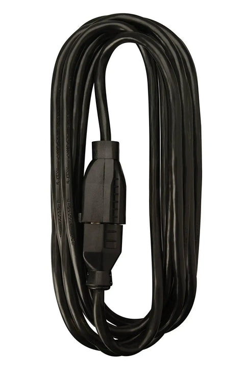 Light Duty Indoor Extension Cord 25 Feet 16 Gauge 3 Conductor SJTW Rated Power Cable coiled view.