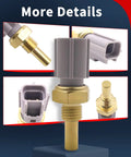 Hardcore Garage Edition Engine Coolant Temperature Sensor With Pigtail Harness For Toyota 4Runner Camry Corolla Celica Avalon Land Cruiser Rav4 close-up view with connectors and brass fitting.