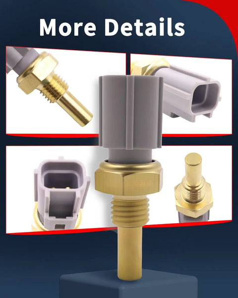 Hardcore Garage Edition Engine Coolant Temperature Sensor With Pigtail Harness For Toyota 4Runner Camry Corolla Celica Avalon Land Cruiser Rav4 close-up view with connectors and brass fitting.