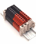 10 Gang DIN Rail Terminal Blocks For Solar And Power Distribution, Plug And Play Ready, 10 22 AWG Cables, 30 Amp, 600 Volt UL Rated