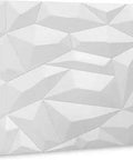 Glacier White 3D Wall Panels Set 12 Piece Flexible PVC For Quick DIY Accent Walls Easy Install 24x24x0.3 Inch Panels Requires Silicone