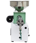Badass Single Screw Extruder Desktop Machine For Custom 3D Printer Filament Production With Precision Heating And Smooth Plastic Output, front view showing 25mm barrel and stainless funnel.