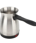 Portable Electric Turkish Coffee Pot 600ML Stainless Steel Kettle For Home Use with black handle