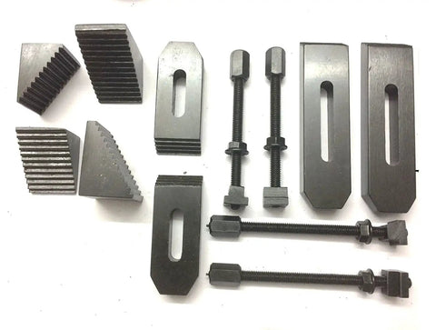 24 Piece M6 Clamp Kit Set For Rotary Tables, Milling Tables, Face Plates And Vertical Slides With Epoxy Black Finish components