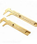 Brass Pocket Vernier Caliper Set With 3.15 Inch And 3.94 Inch Mini Sliding Calipers Double Scale Metal Ruler For Jewelry Measurement Durable Rustproof Pocket Gauge Handy Precision Measuring Tool