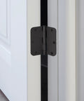 Matte Black Door Hinges Set, Water-Resistant And Pre-Lubricated, 10-Pack For Left Or Right Handed Doors installed on white door