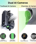 K2 Plus Combo 3D Printer Toolhead and Chamber AI Cameras for precise multi-color printing and video monitoring.