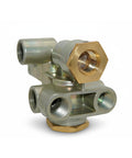 Three Eighth Inch NPT Spring Brake Control Valve With Trailer Brake Priority For Truck And Trailer Parking Stop, Replaces 110500X 170 110500 065438 51131, Cross Reference Compatible Valve Pro Grade Replacement, view of metal ports