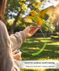 Bird Harness Leash For Parrots With Anti Bite Outdoor Flying Training Rope extends up to 197 inches during outdoor flight training