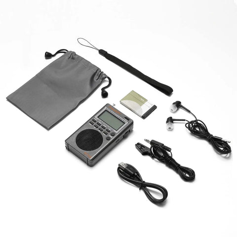 Grab And Go Portable Shortwave Radio with SSB and Full Band Coverage AM FM SW CB VHF UHF WX AIR NOAA Weather Alerts and accessories.