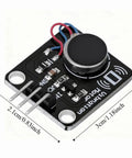 Dope 3 Pack DC5V Vibration Motor Module With MOS Drive, 9000RPM Flat Vibe Motors For Wearables, PWM Compatible, 30mm By 21mm, High Speed Tactile Feedback For Smart Devices And DIY Haptic Alerts. black vibration motor module PCB, 30x21mm, with 3-pin header and mounting holes