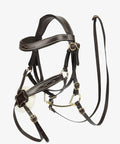 Brown Hobby Horse Bridle With Padded Leather And Lambswool Reins And Metal Bit Educational Toy For Kids 8 Plus Fits Hobby Horse Tack