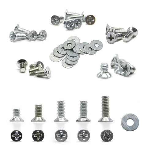 30 Piece Monitor Mounting Hardware Kit With Assorted M4 Screws Flat Head And Washers Including M4x6mm M4x8mm M4x10mm M4x12mm For Wall Mounts And Arm Mounts