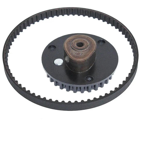 Genuine Camshaft Pulley Gear Timing Belt Kit Fit Honda GX25 4 Stroke Mini Trimmer Brushcutter Solid Build Long Lasting Performance Easy Install Durable Replacement Part For Outdoor Lawn Care, black metal pulley and belt