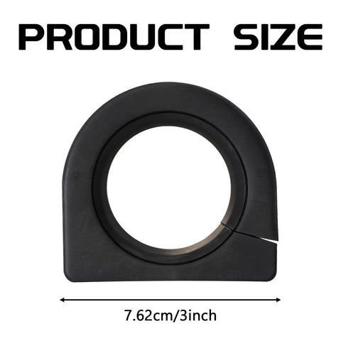 Black natural rubber bushing for steering rack, 3-inch size. Rack And Pinion Bushing Kit For Steering Rack Grommet Replacement 45517-35010.