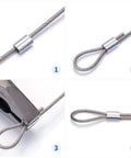 1/16 Inch Aluminum Wire Rope Ferrules Loop Sleeves Crimping Set 200 Pieces For Cable Crimps Pro Grade Aluminum With Easy Lock Ends To Lock Tight Using Pliers Or Vise Smooth Clean Crimps On Small Diameter Rope, wire rope loop and crimping pliers