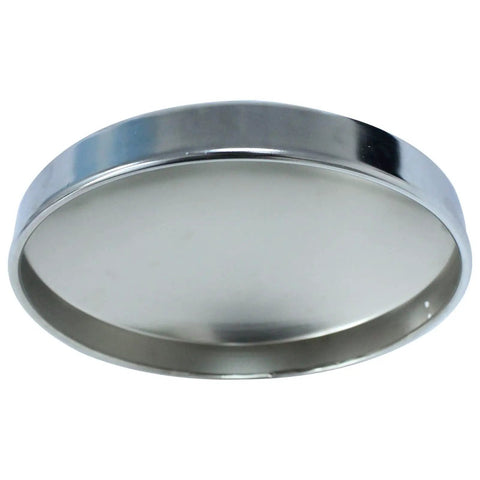 Rear Wheel Hub Cap Covers For Semi Trucks 8 Inch Dome Style Beefy Chrome Finish 4 Pack With 8 Inch Outer Diameter And Three Point Five Inch Height Fits Eight And A Half Inch Axle With Five Eighth Inch Inner Studs Compatible With Kenworth Peterbilt