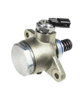 Direct Injection High Pressure Fuel Pump With Beefy Electric Motor, metallic part with connector for efficient fuel flow.