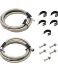Heavy Duty Stainless Steel Braided Fuel Lines Kit Perfect Fit For Chevy Silverado 1500HD 2004-2008 And 2500 3500HD 2004-2010 Upgrades Engine Bay Performance Replace Oem Part Numbers. braided fuel lines with clamps and bolts