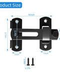 Beefy 4 Inch Heavy Duty Barn Door Lock Latch For Sliding Doors And Barn Gates Flip Safety Gate Latch Pet Proof Fences Matte Black