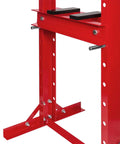 Hydraulic Shop Floor Press H Frame 12 Ton Capacity With Plate Kit Workhorse For Metalworking Bending Stamping Forming And General Fabrication Easy To Use Red Finish