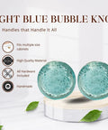 Crystal Bubble Knob Set Of 6 In Light Blue Dope Modern Glass Drawer Pulls For Cabinets Doors Dresser Wardrobe And Cupboards