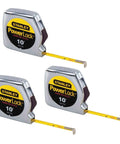 PowerLock Pocket Tape Rule Ten Foot By One Quarter Inch Three Pack Measuring Tape For DIY Projects Handy Pocket Sized Steel