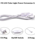 10 Foot T5 T8 LED Tube Power Extension Cord With On Off Switch US Plug for Integrated LED Tube Linkable Lighting System