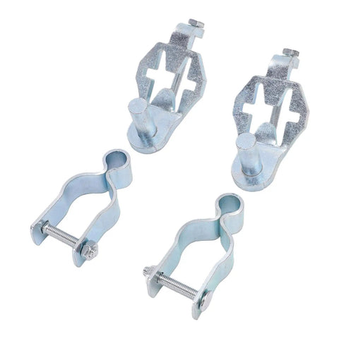 Two Pack T Post Gate Hinge Kit For Chain Link Fence Heavy Duty Galvanized Iron One And Three Eighths Inch With 200 Degree Wide Swing Range