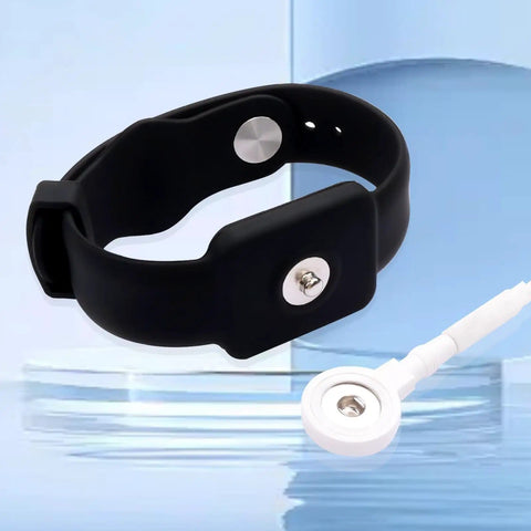 Anti Static Wrist Strap For ESD Grounding 9 Inch Adjustable Button Style Conductive Silicone Wristband with Snap Connector