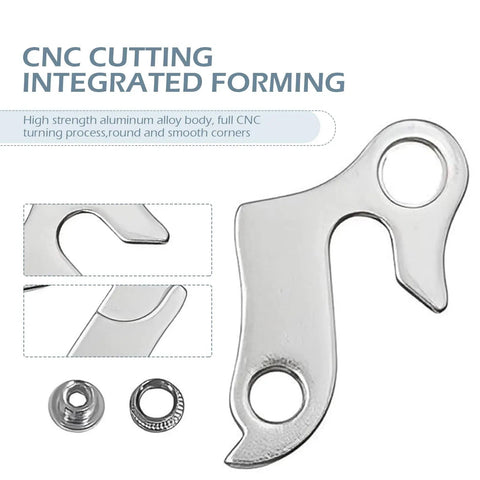 Alloy Mountain Bike Rear Derailleur Hanger With Screws Rust Proof Gear Mech Hook Universal Fit Silver Replacement Part