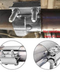 Beefy Stainless Steel 2.5 Inch Butt Joint Exhaust Clamp Set for Pipe to Pipe Connections Heavy Duty Clamp Pair for Mufflers and Catalytic Converters