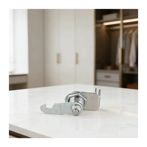 Durable Cabinet Cam Lock With Padlock Compatibility For Lockers And File Cabinets Zinc Alloy Construction on marble surface