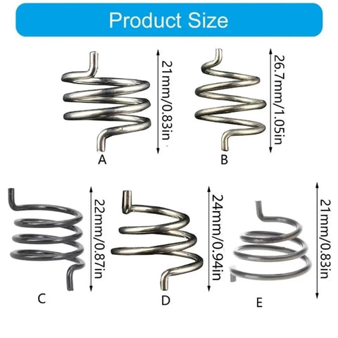 Hella Dependable Bicycle Disc Brake Caliper Spring Set For Mountain Bikes Mechanical Disc Brakes Rebound Return Clips, size details shown.