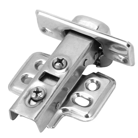 Rock Solid Steel Hydraulic Hinge with Soft Close Damper for Cabinet and Cupboard Doors in sleek stainless steel finish.