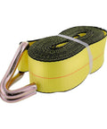 Beefy 3 Inch Ratchet Tie Down Strap, 27 Feet Long, Zinc Plated Double J Hooks, 5,000 Pound Load Limit, Heavy Duty Webbing Coiled
