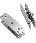 Heavy Duty Stainless Steel Pivot Door Hinge Built To Last, 360 Degree Concealed Pivot With Glossy Ball Core For Wood, Aluminum, And Glass Doors, Hidden Concealing Design, Easy Install And Included Hardware, stainless steel pivot hinge set