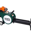 Heavy Duty Yard Beast 7 Ton Gas Log Splitter With Double Flywheel Auto Return Portable 63cc Engine Hustle Free Horizontal Setup 20 Inch Cut Length, side view.