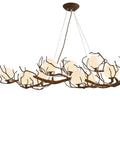 Branch Design Ceiling Pendant Light Vintage Moon Art Chandelier 9 Light Array Lowkey Stunning For Bedroom Restaurant Or Tea Room Decor Hits All The Right Vibes Durable Metal Frame hanging above with a natural branch design featuring soft globes.