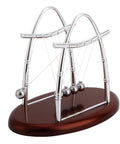 Newton's Cradle Desk Toy For Home Office Stress Relief With Metal Balance Balls Pendulum Demonstrating Momentum And Energy