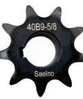 Heavy Duty ANSI 40 Roller Chain Sprocket Type B With Five Eighth Inch Bore Nine Teeth For 40 Chain Half Inch Pitch Hardened 1045 Carbon Steel Anti Rust Drive Sprocket 40B9 Five Eighth