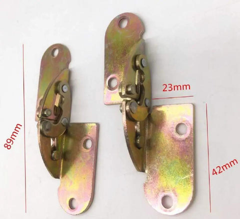 2 Pcs Heavy Duty Flip Top Hinges For Dining Tables And Butler Trays, 180 Degree Rotating Corner Hardware With Mounting Screws, Rock Solid Build And No Sweat Install. Heavy steel construction with mounting holes.
