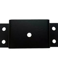 Heavy Duty Trailer Stake Pocket Brackets Set Made From Carbon Steel, black bracket close-up showing central hole and flanges