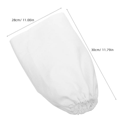 Heavy Duty Canvas Sandblast Sleeves For Sandblasting Cabinets Abrasion Resistant Arm Guard Workwear, white canvas sleeve with elastic cuff.